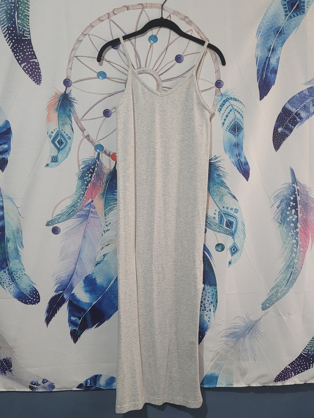 Casual Grey Maxi Slip Dress
